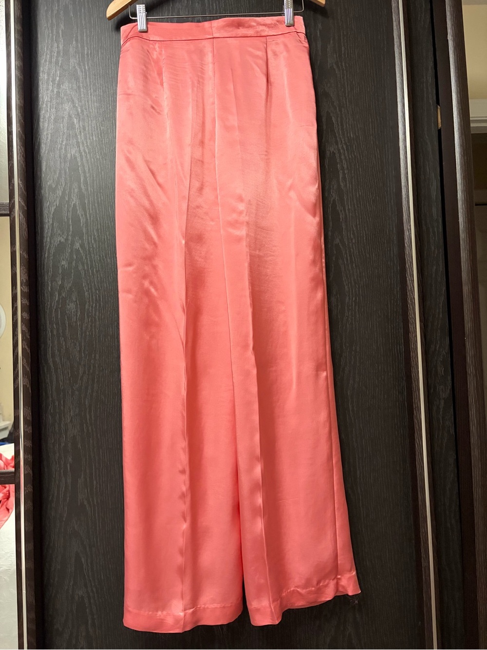 ZARA PINK SATIN EFFECT
STRAIGHT LEG PANTS - Picture 6 of 11